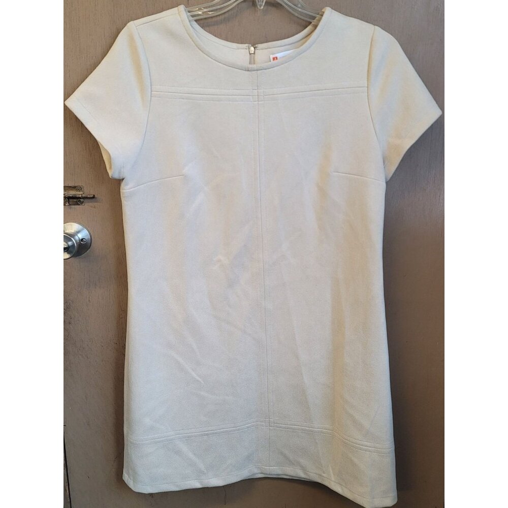 Jude Connally Kayla Dress Cream Faux Suede Sz XL EUC‎